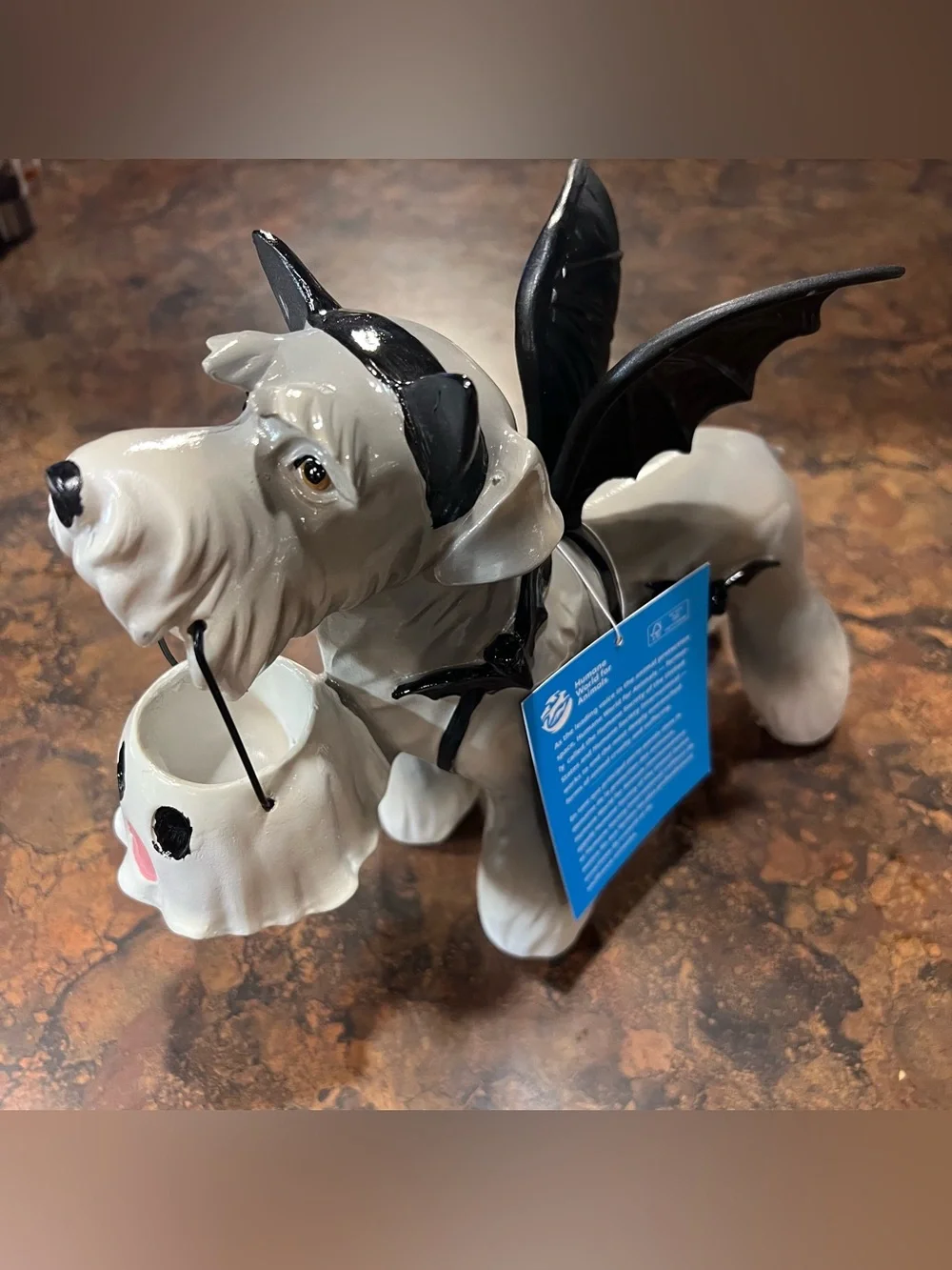 Halloween Schnauzer Bat Dog ghost bucket viral NWT Humane World for Animals